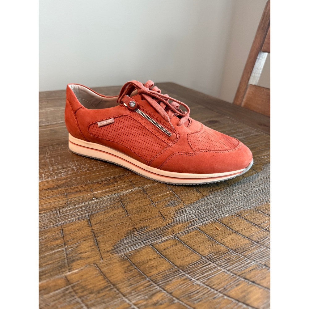 Mephisto Leenie Terracotta Nubuck Leather Sneakers Side‎ Zip Womens EU 38 US10